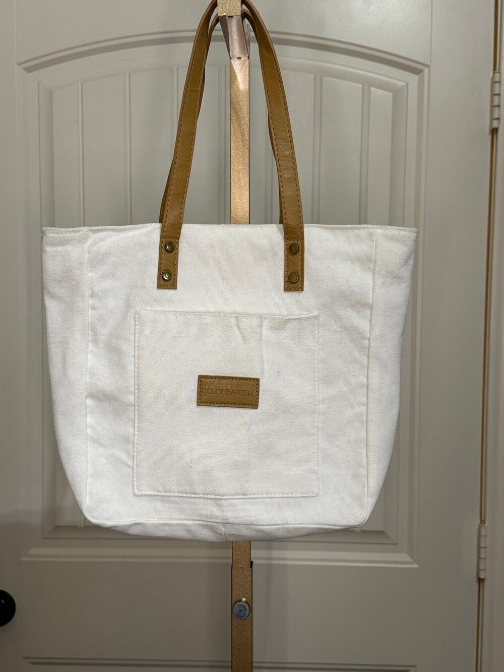 Cozy Earth White Canvas Tote Bag